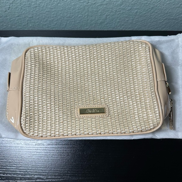 Versace Cream Cosmetic Bag with Gold Accents - Picture 2 of 2